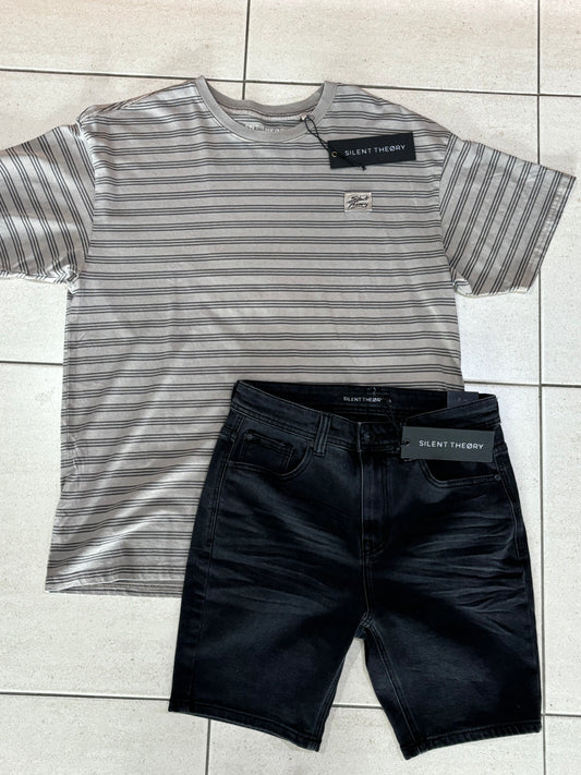 Overdyed Striped Tee